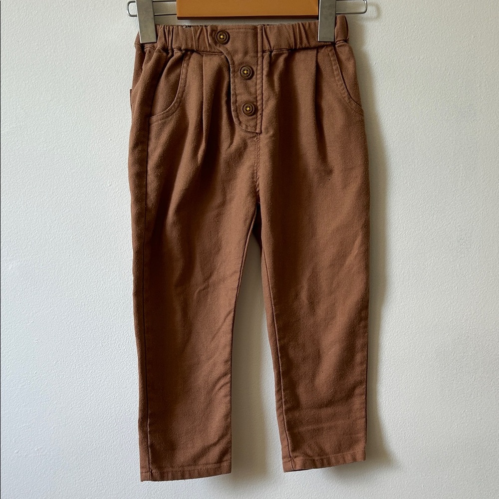 Brown Girls  Casual Button-Front Pants 4-5 Years